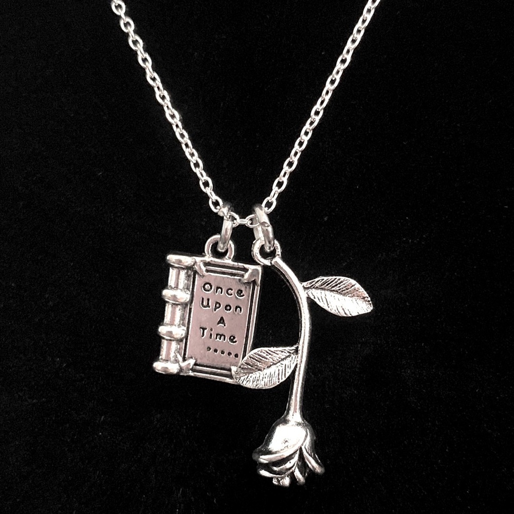 Once Upon A Time Storybook Necklace Rose